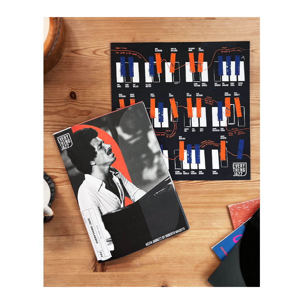 Posterzine® #02: The Piano Issue, Thelonious Monk Poster + History Of Jazz Piano 12” x 12” Print (Exclusive)